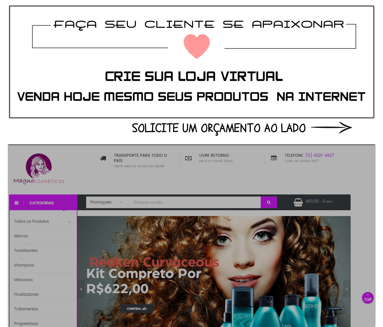 orçamento criação de site